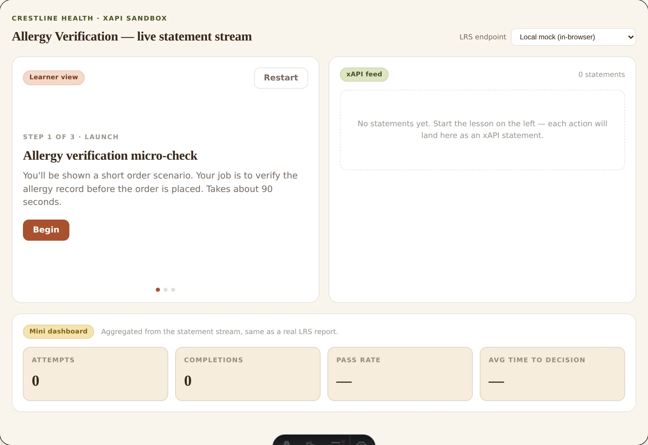 xAPI Sandbox