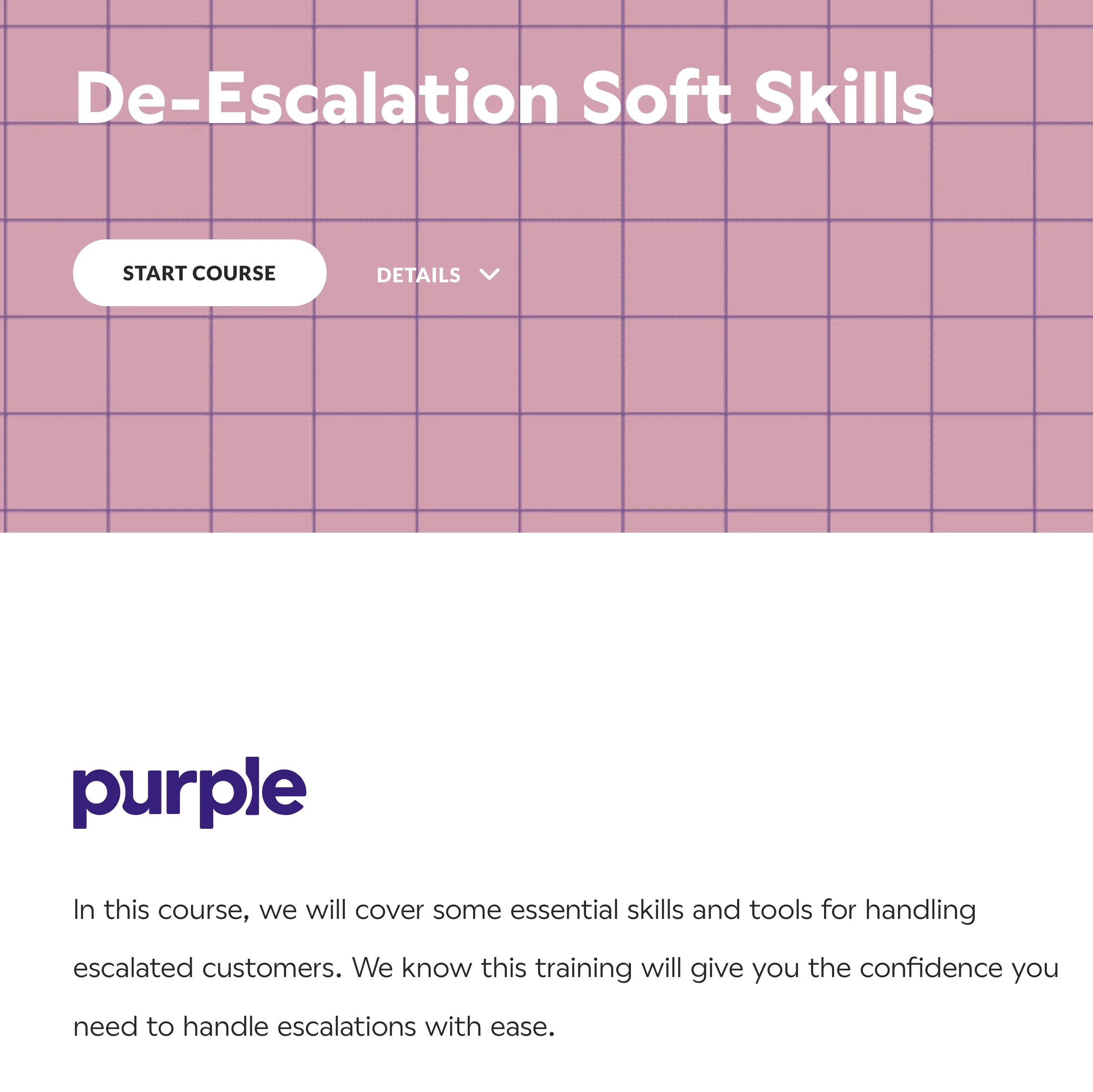 De-escalation soft skills course